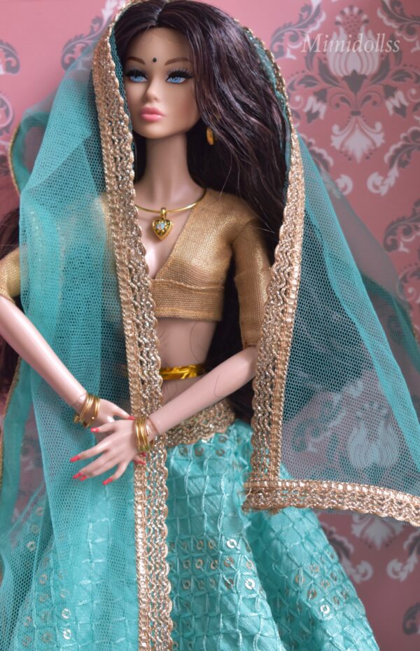 Ruchi Doll (Embroidered turquoise lehenga)