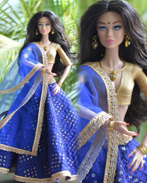 Nidhi Doll (Embroidered blue lehenga)