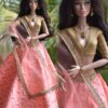 Prisha Doll (Embroidered peach lehenga)