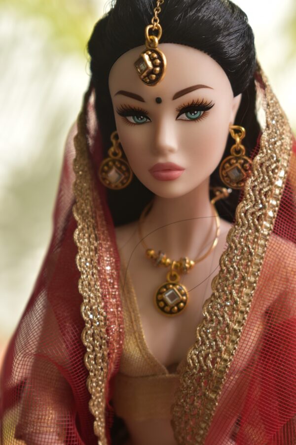 Shreya Doll (Maroon lehenga bride doll)