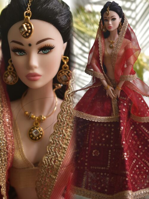 created-by-photogrid-325 Shreya Doll (Maroon lehenga bride doll)