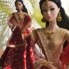 Rashmi Doll (Embroidered maroon bridal lehenga)