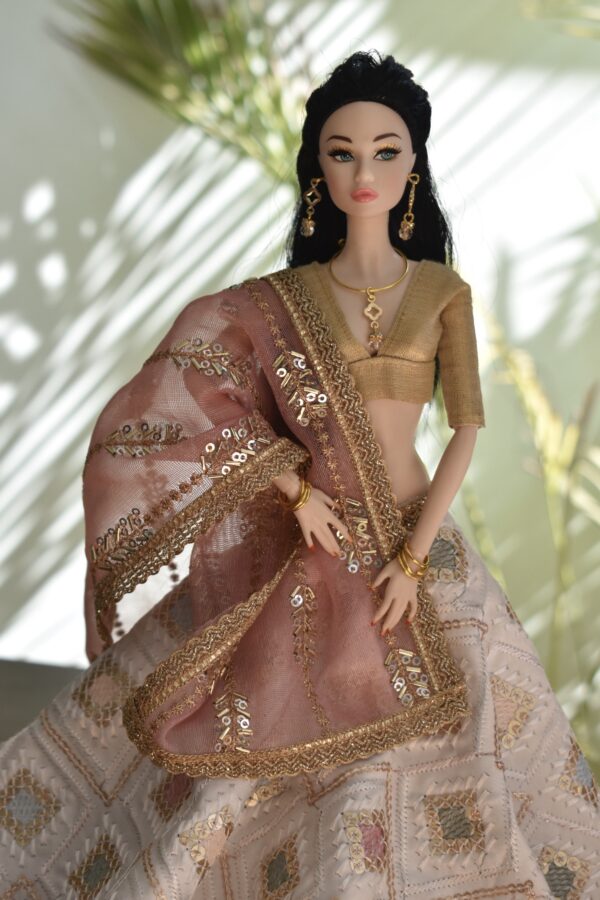 Tiya Doll (white embroidered lehenga)