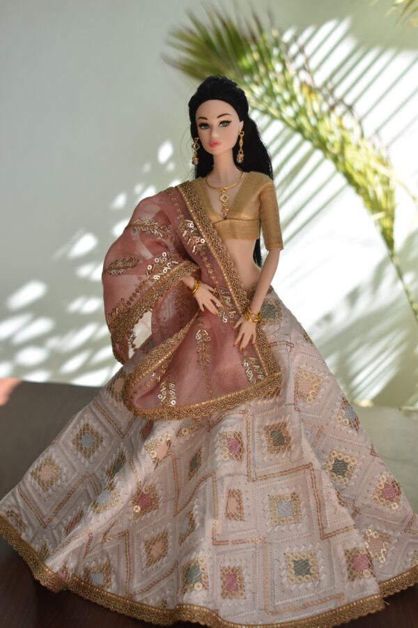 Tiya Doll (white embroidered lehenga)