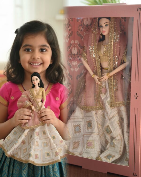 Tiya Doll (white embroidered lehenga)