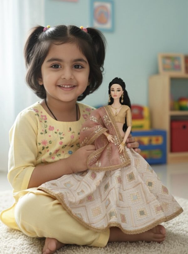 Tiya Doll (white embroidered lehenga)