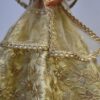 Beige embroidered lehenga with accessories for doll