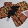 A set of 10 Indian block printed cotton sarees with accessories for doll