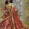 Red bridal lehenga with accessories for doll