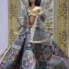 Printed Banarasi silk lehenga with accessories for doll