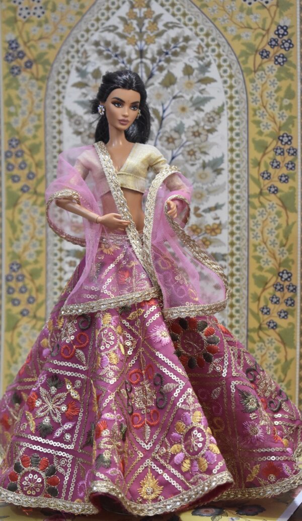 img_0046-3 Mauve pink embroidered lehenga with accessories for doll