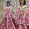 created-by-photogrid-354 Mauve pink embroidered lehenga with accessories for doll