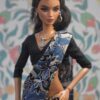 img_0182 Blue block printed cotton saree with accessories for doll