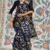 img_0219 Blue kalamkari printed cotton saree with accessories for doll