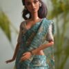 A set of 4 sarees for Barbie doll with jewellery