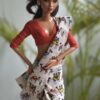 A set of 5 cotton sarees with accessories for Barbie doll