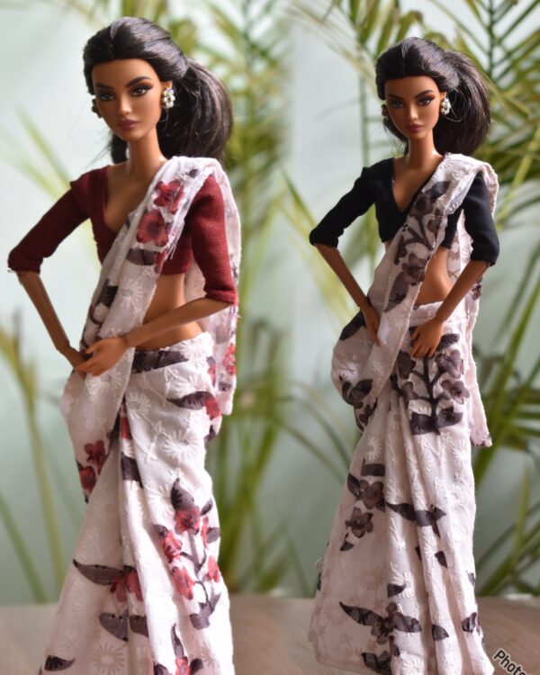 A set of 2 sarees with accessories for Barbie doll