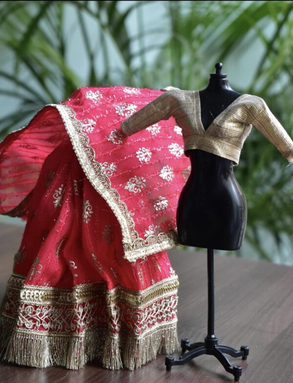 screenshot-482 Pink bridal saree for Barbie doll