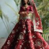 created-by-photogrid-375 Embellished maroon bridal lehenga for Barbie doll