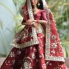 created-by-photogrid-372 Embellished maroon bridal lehenga for Barbie doll