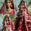 created-by-photogrid-377 Embellished maroon bridal lehenga for Barbie doll