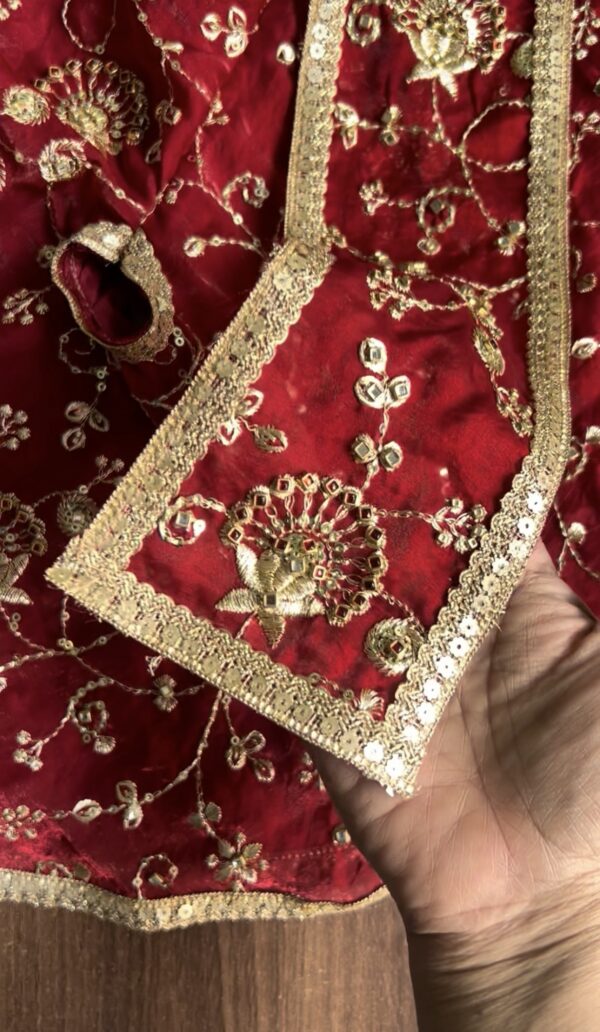 screenshot-493 Embellished maroon bridal lehenga for Barbie doll