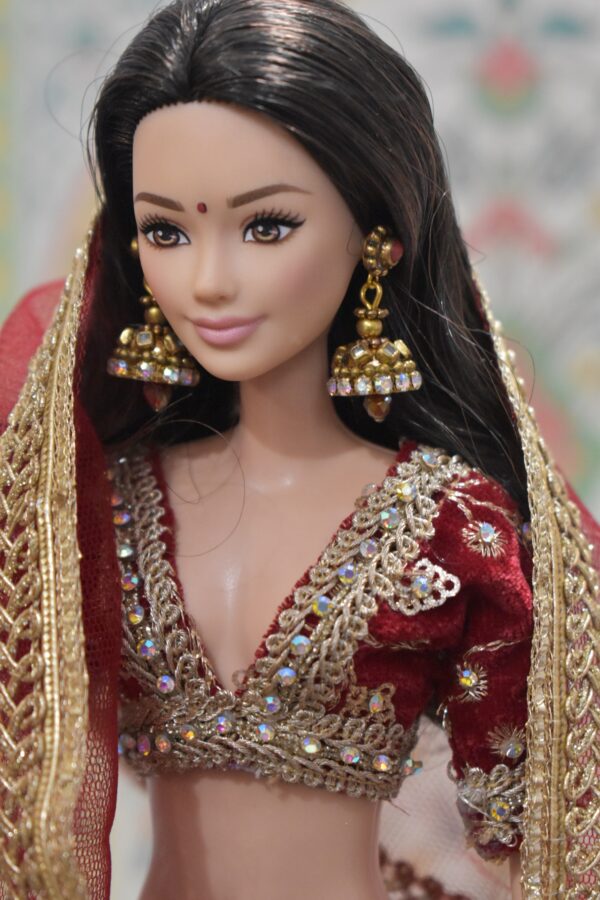 img_0870 Embellished bridal lehenga for Barbie doll