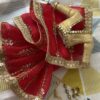 Embellished red bridal saree for Barbie doll