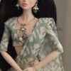 Printed cotton lehenga for Barbie doll