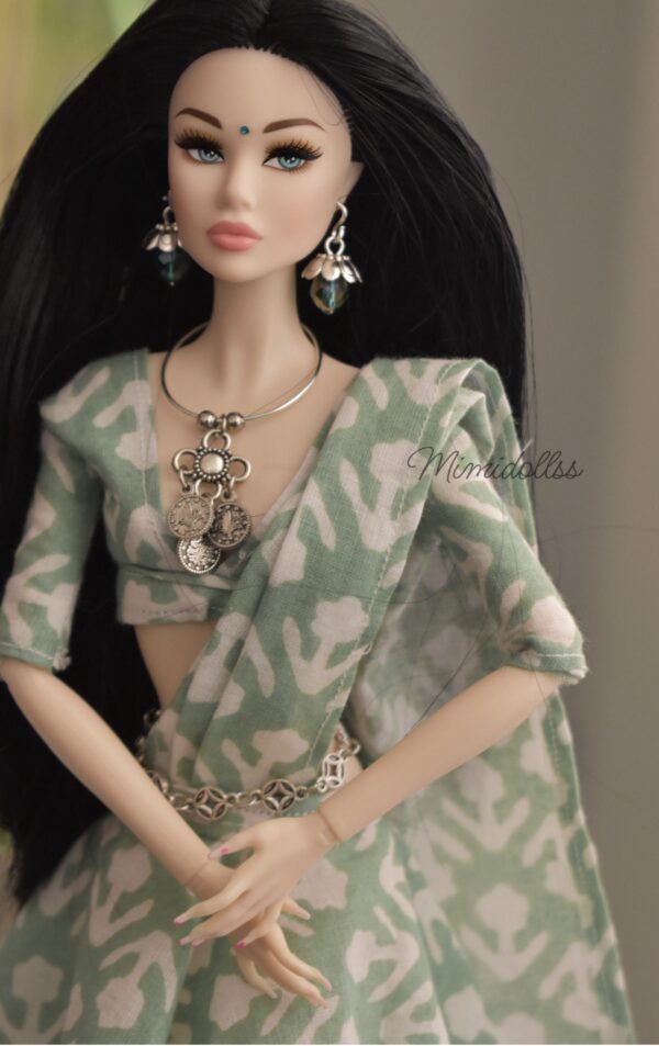 Printed cotton lehenga for Barbie doll
