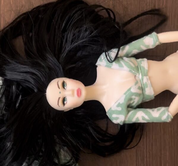 Printed cotton lehenga for Barbie doll