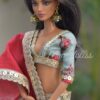 Embellished printed cotton lehenga for doll