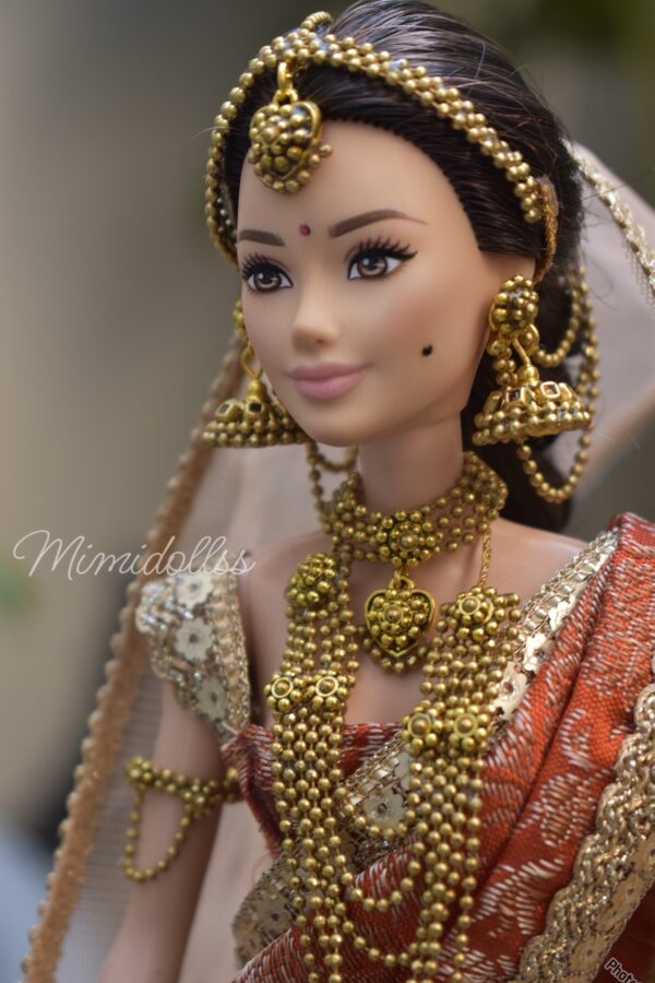 Indian bridal saree for doll