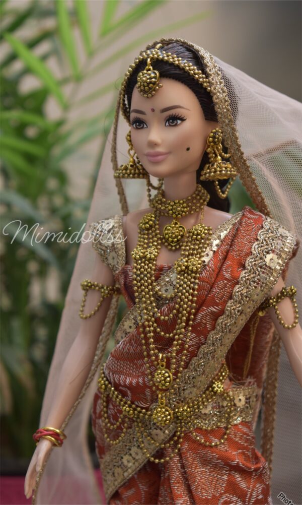 Indian bridal saree for doll