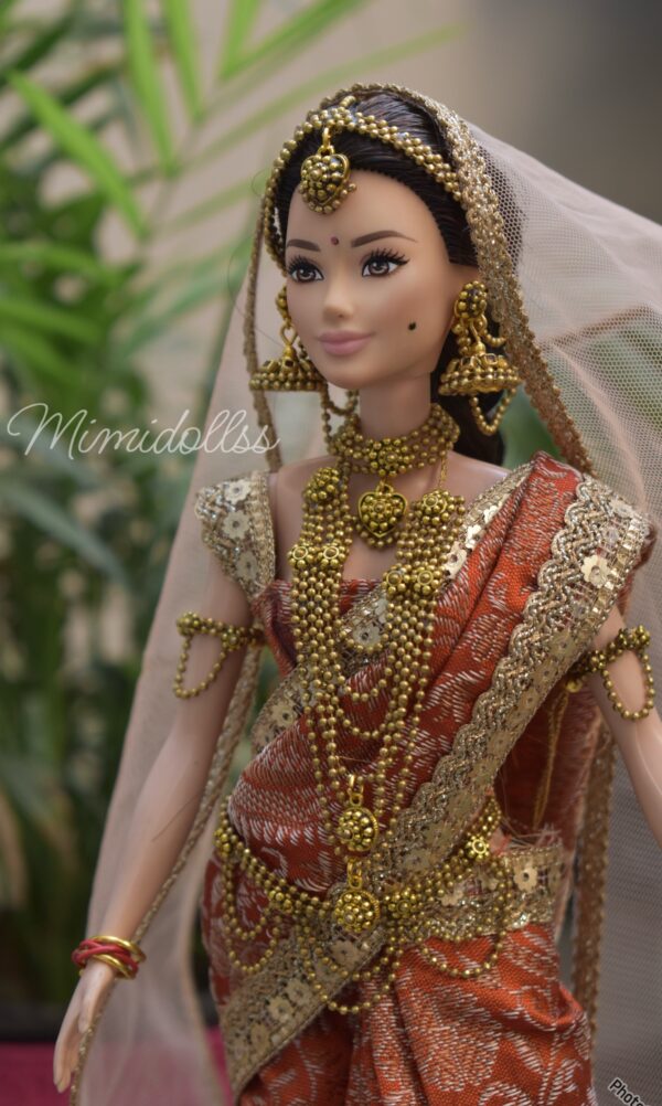 Indian bridal saree for doll