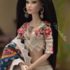 Embroidered floral lehenga for doll
