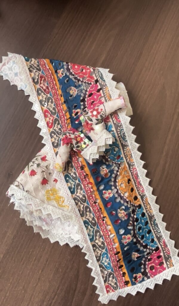 Embroidered floral lehenga for doll