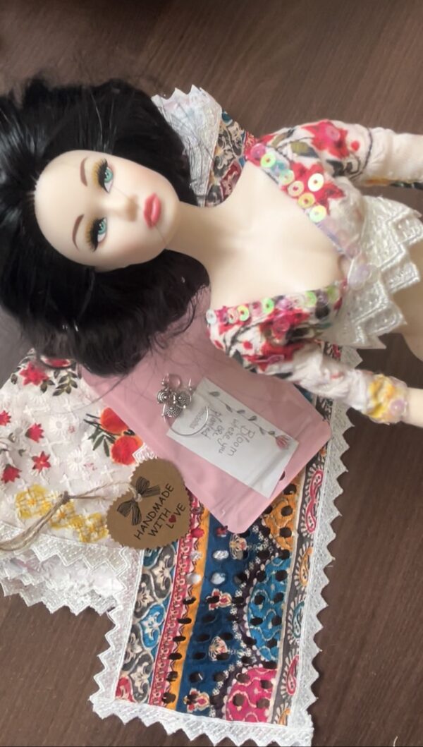 Embroidered floral lehenga for doll