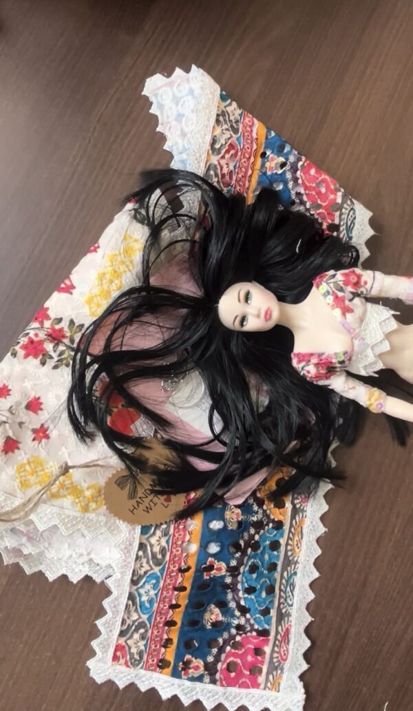 Embroidered floral lehenga for doll