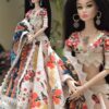Embroidered floral lehenga for doll
