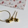 Gold heart charm set for doll(set of 2)