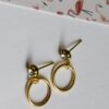 Gold hoop danglers for doll(set of 2)