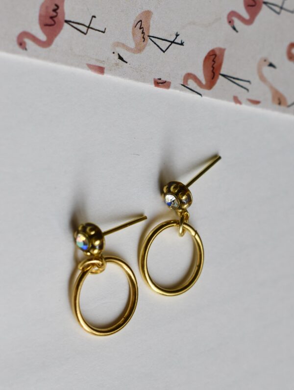 Gold hoop danglers for doll(set of 2)