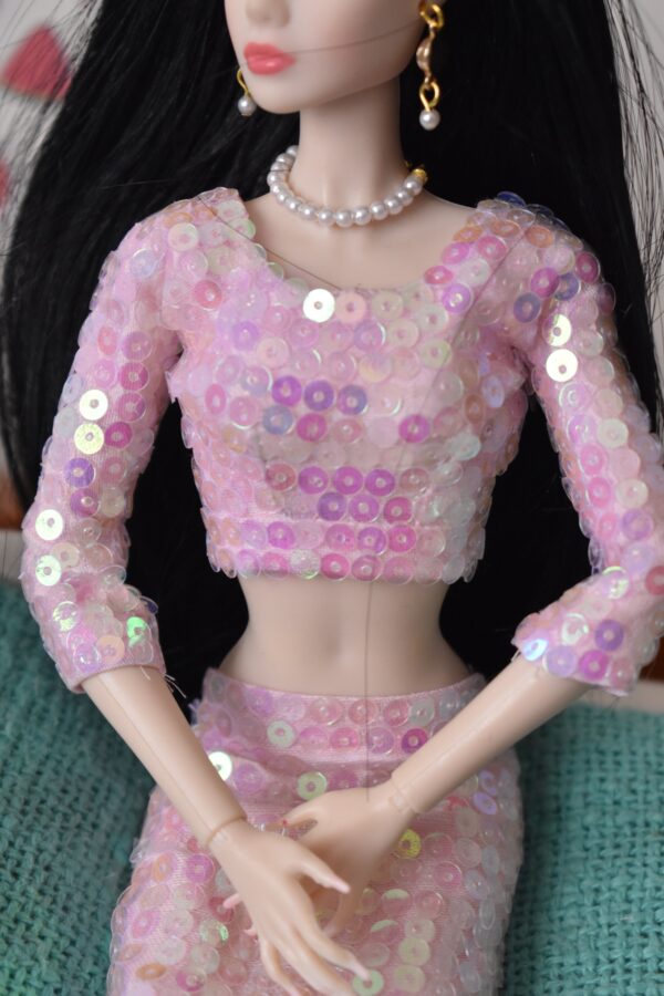Pink dress for doll