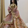 Embroidered bridal lehenga for doll