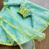 Teal green embellished lehenga for Barbie doll