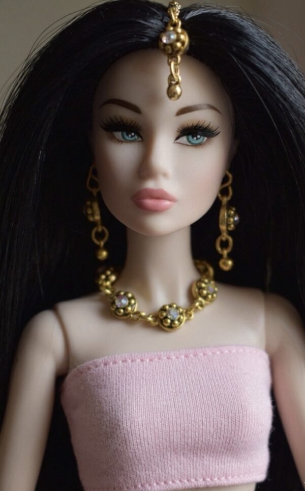 Indian bridal jewellery set for doll