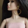 Gold hoop danglers for doll(set of 2)