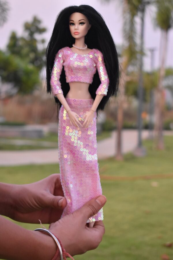 Pink dress for doll