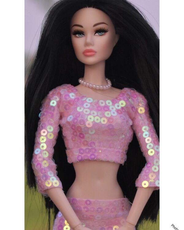 Pink dress for doll